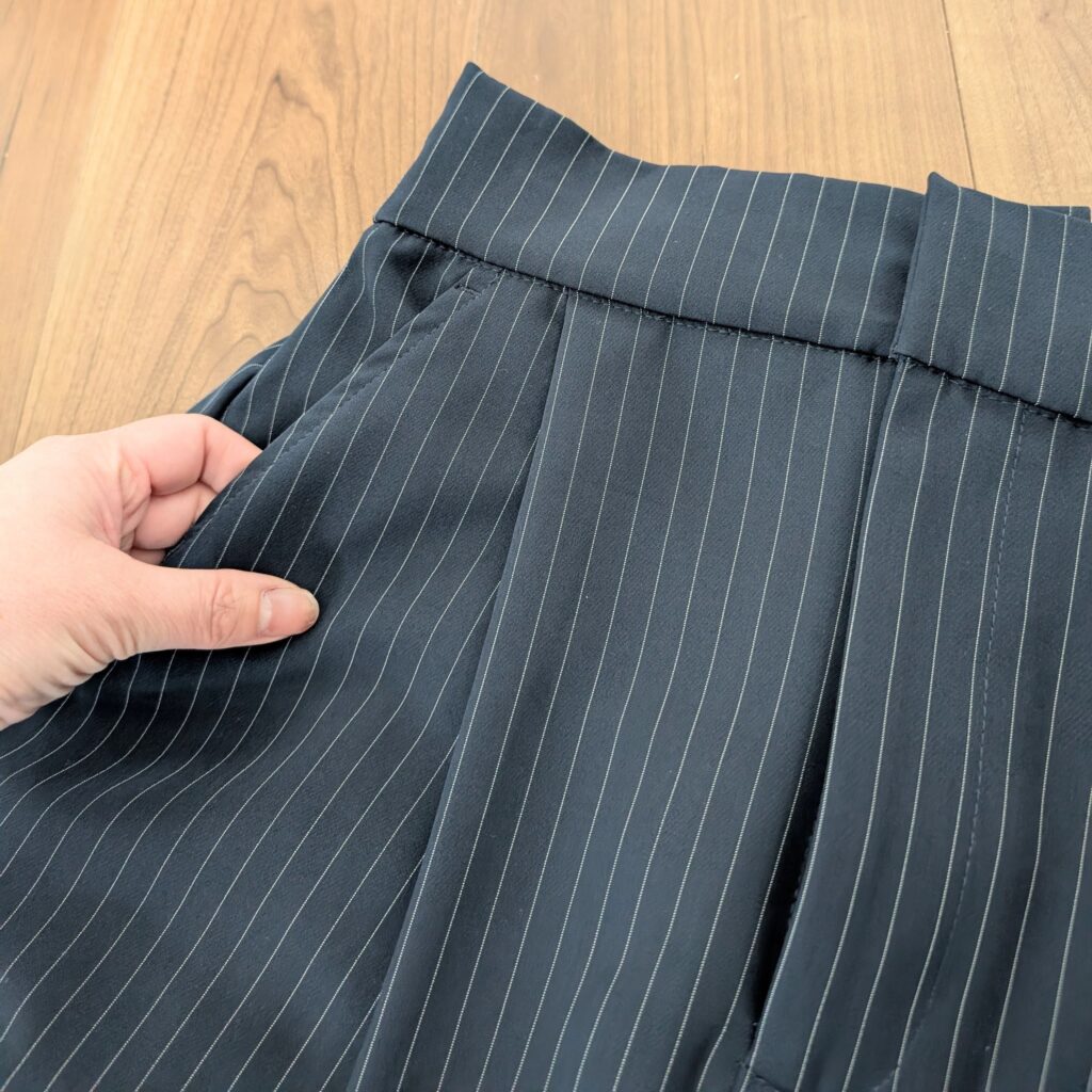 coca ストライプ柄Iラインスリットスカート