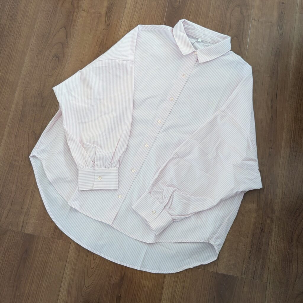 coca ストライプシャツ ピンク L