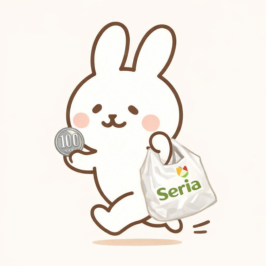うさぎとseriaの買い物