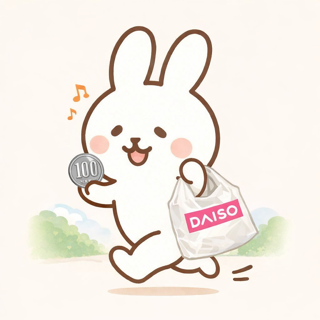 うさぎとダイソーの買い物