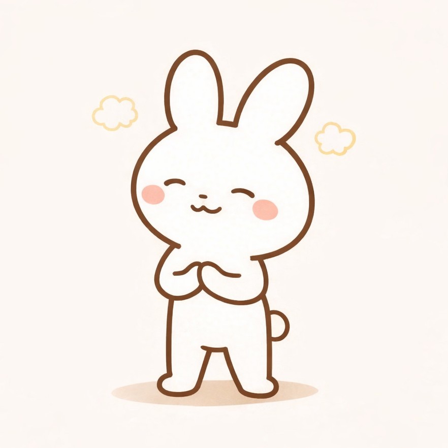 うさぎがほっこり