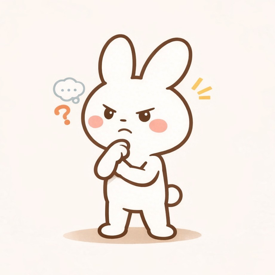 考えるうさぎ