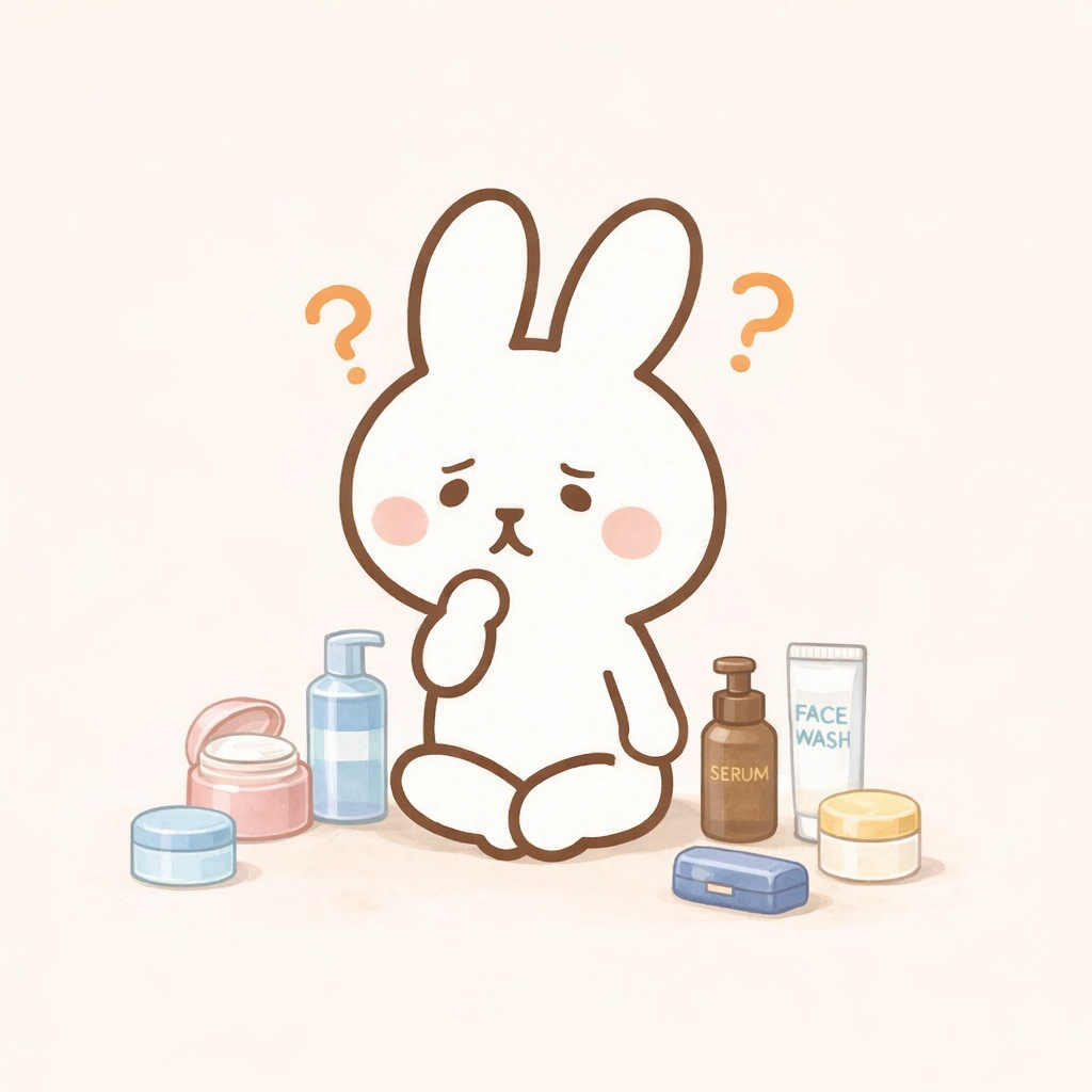うさぎとスキンケアの悩み