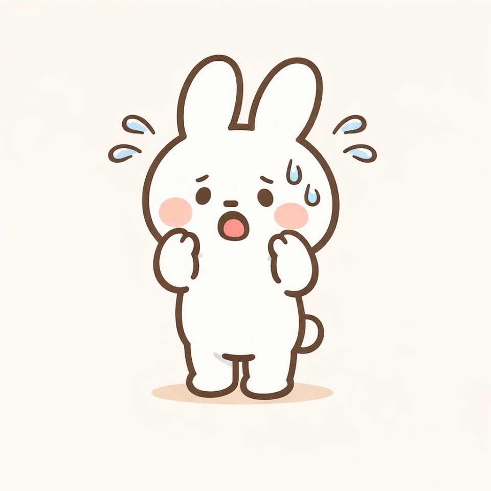 慌てるうさぎ