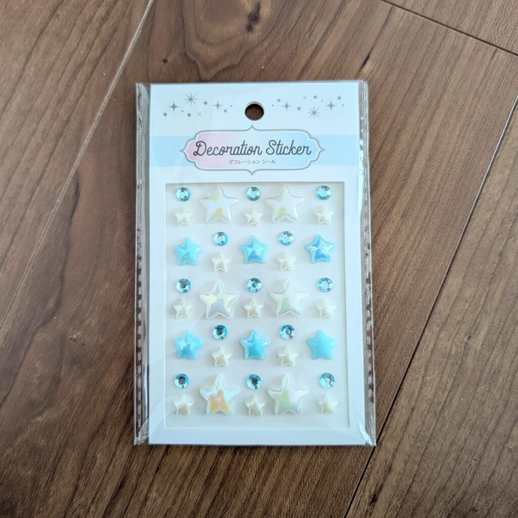 ダイソー デコレーションシール スター ミルキーカラー