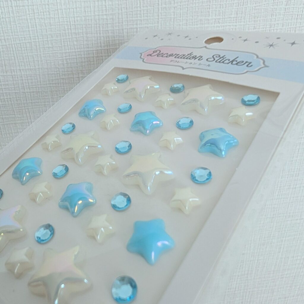 ダイソー デコレーションシール スター ミルキーカラー