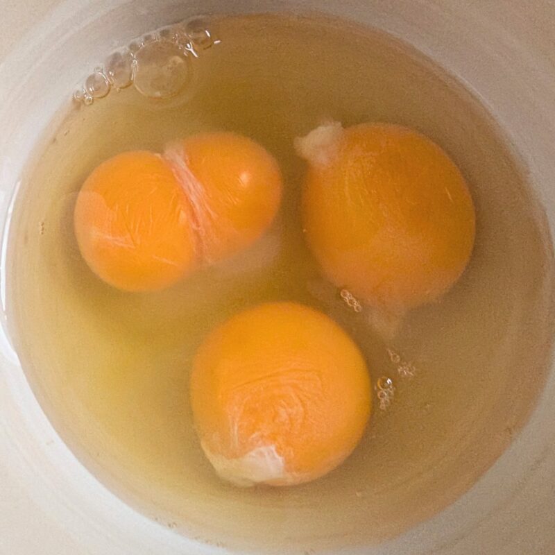 卵黄が双子のような状態