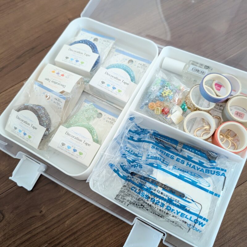 デコレーションテープとハンドメイド素材の収納ケース