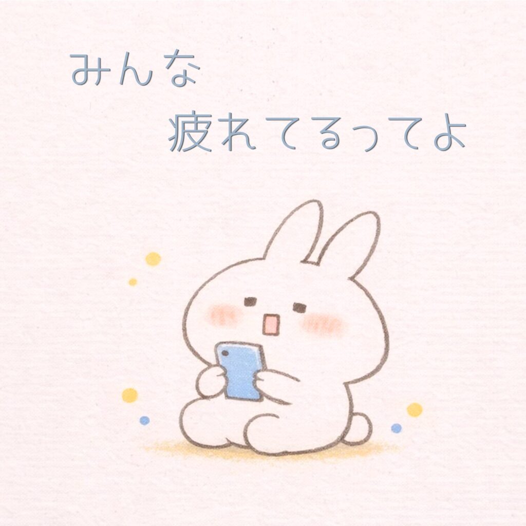 うさぎが気疲れ