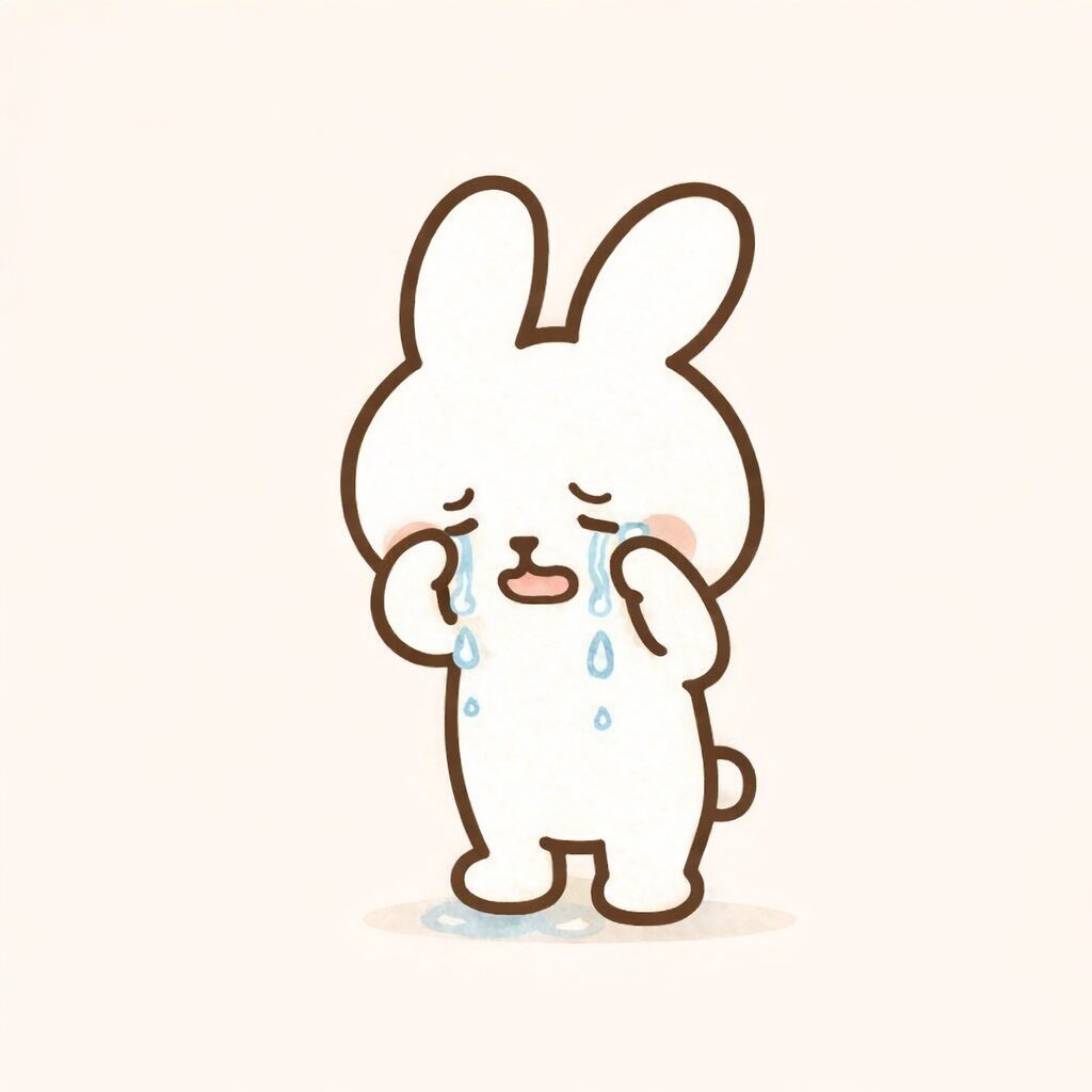 号泣するうさぎ