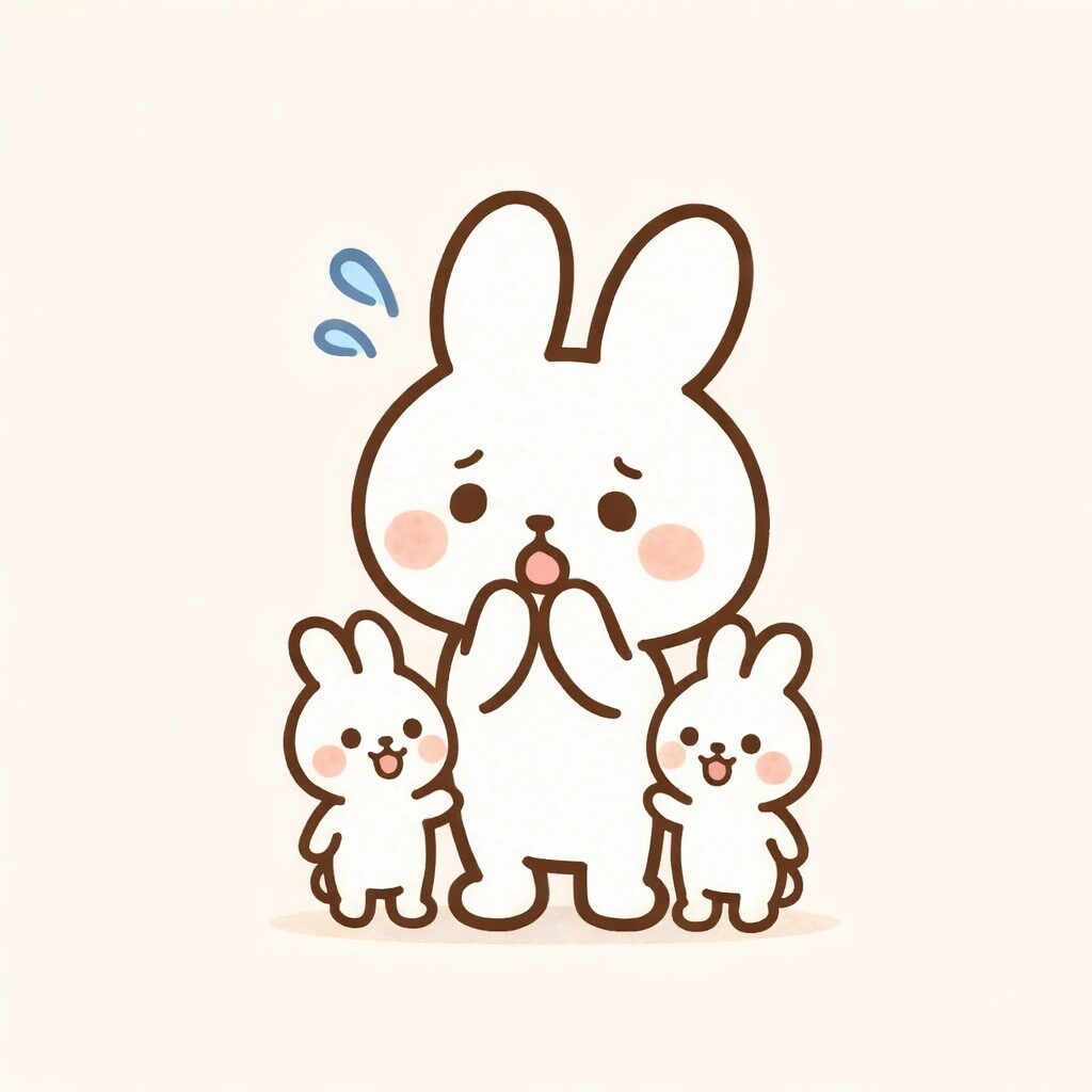 うさぎとこども ショック