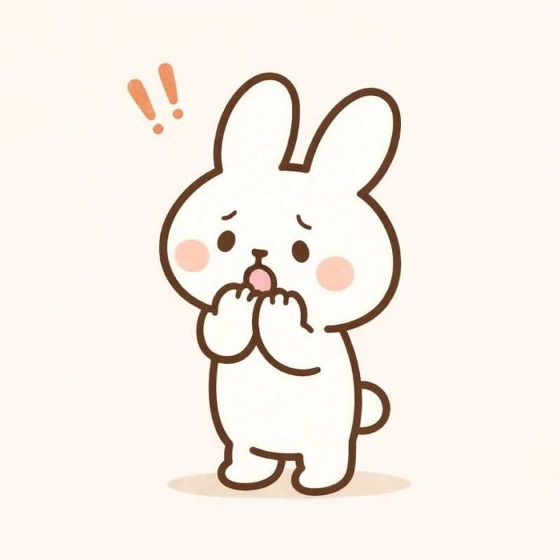 うさぎ びっくり かなしい
