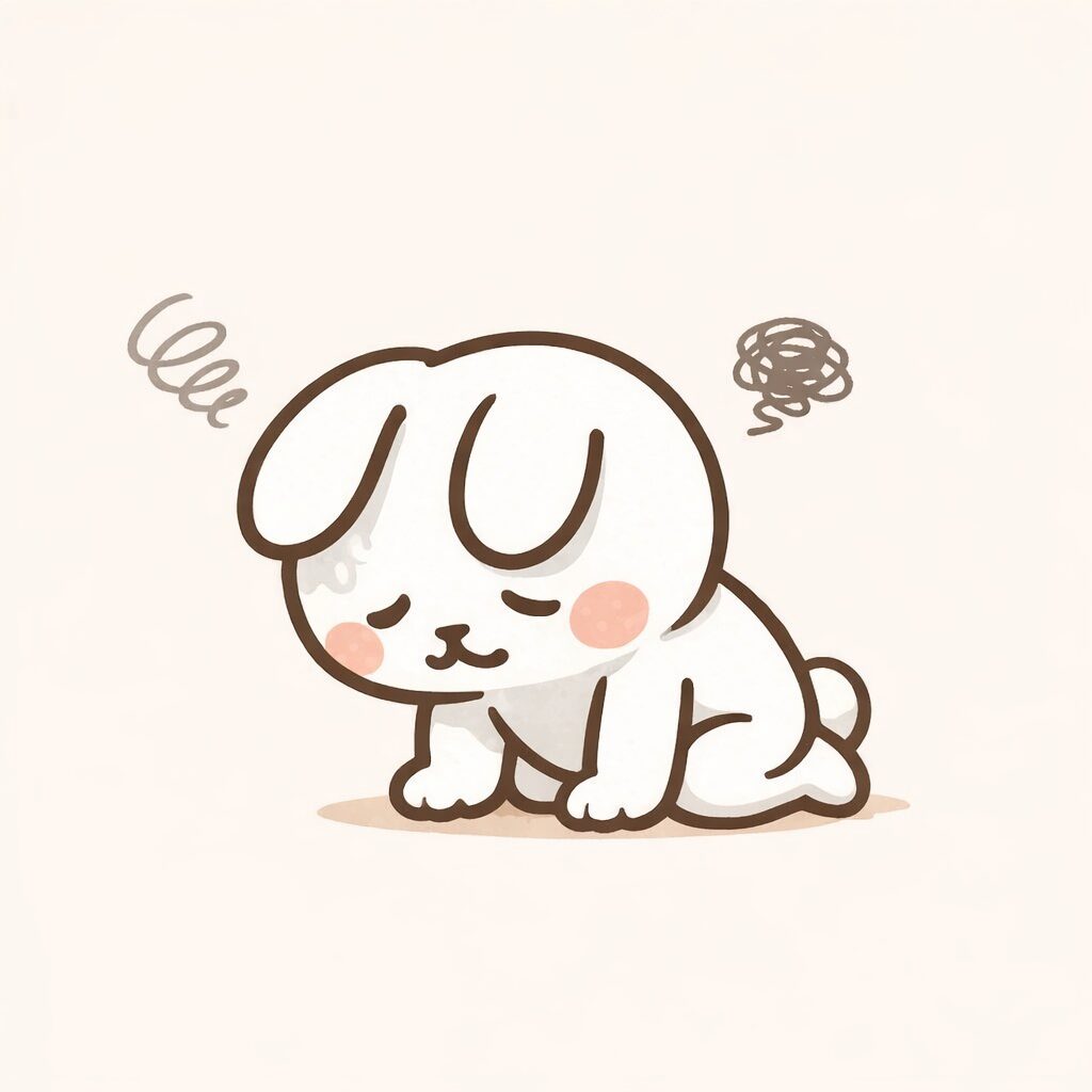 うさぎが疲労