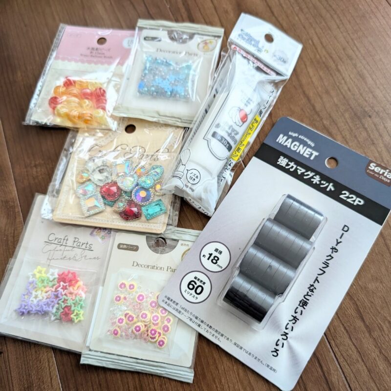 ペットボトルキャップマグネット 材料 セリア