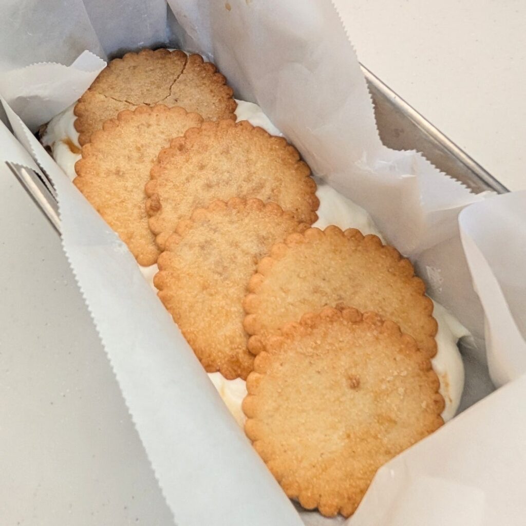 ヨーグルトチーズケーキ風、ハーベスト使用