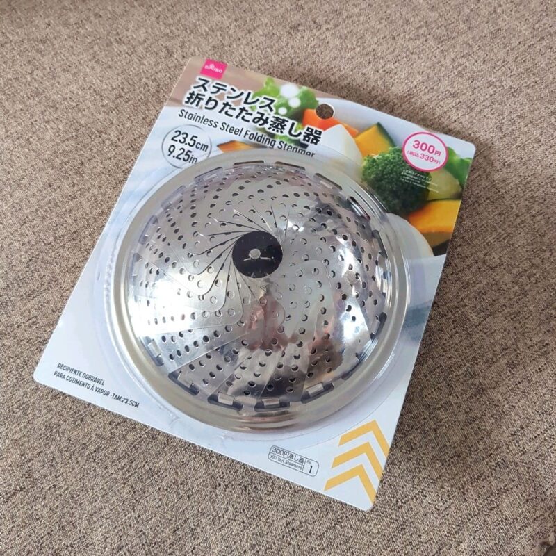 ダイソー ステンレス折りたたみ蒸し器 せいろ代用品