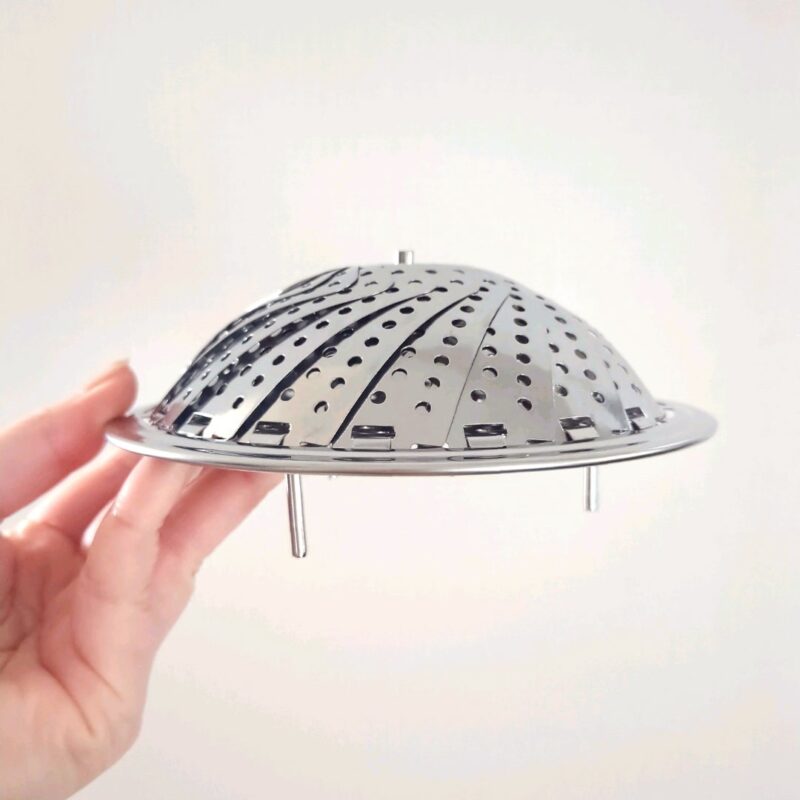 ダイソー ステンレス折りたたみ蒸し器 せいろ代用品