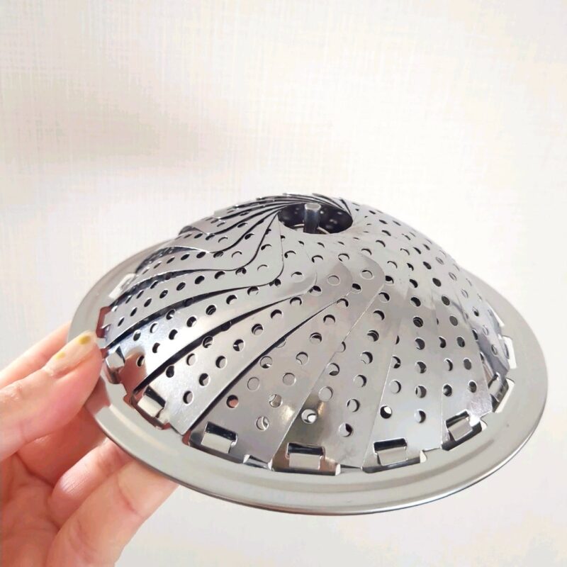 ダイソー ステンレス折りたたみ蒸し器 せいろ代用品