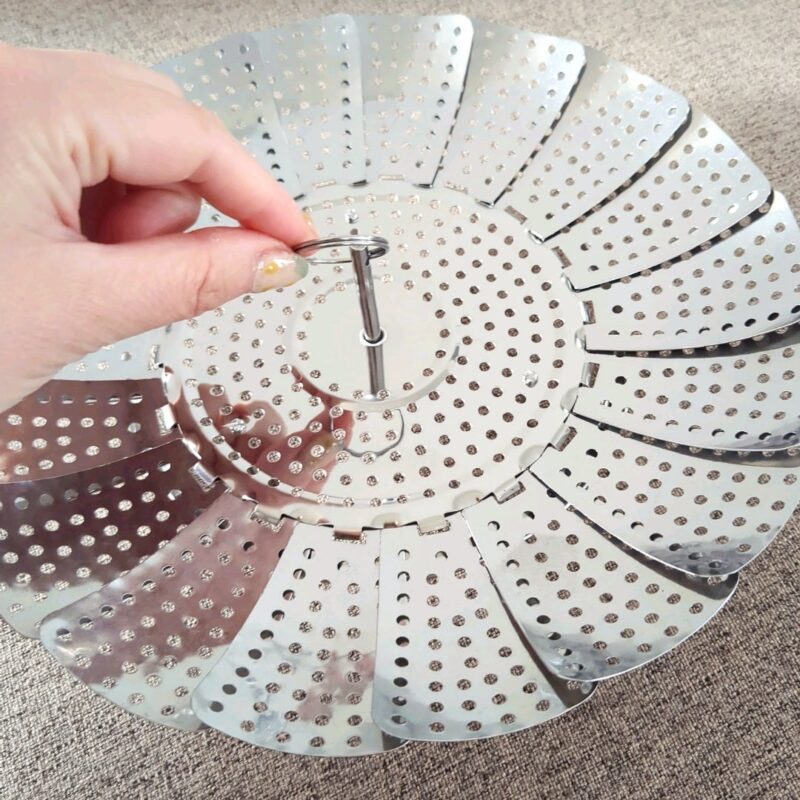 ダイソー ステンレス折りたたみ蒸し器 せいろ代用品
