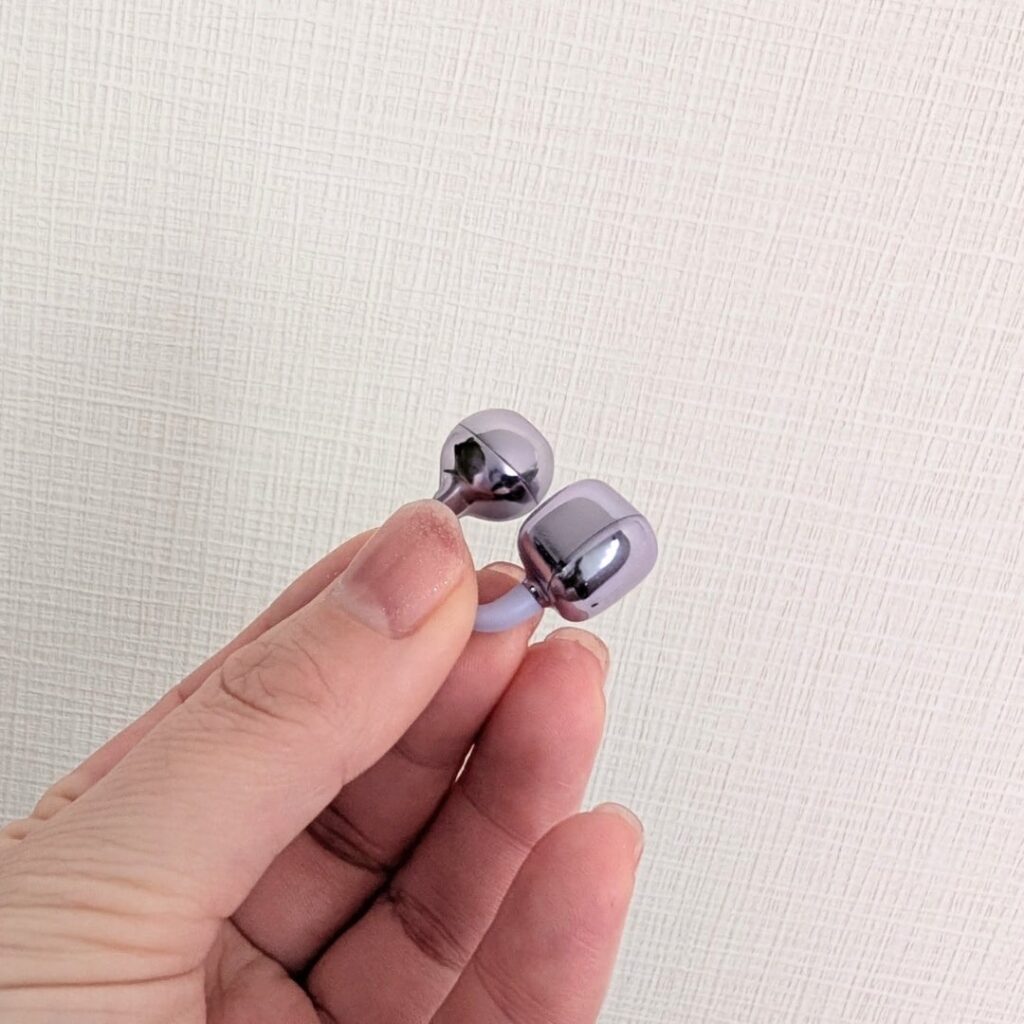 パープル イヤカフ型ワイヤレスイヤホン