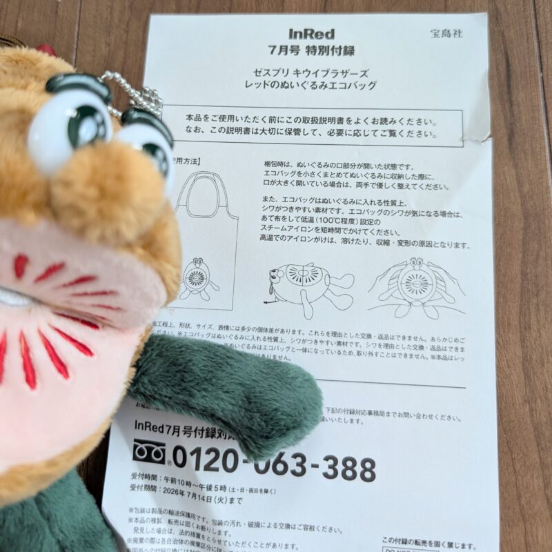InRed 7月号 キウイ エコバッグ