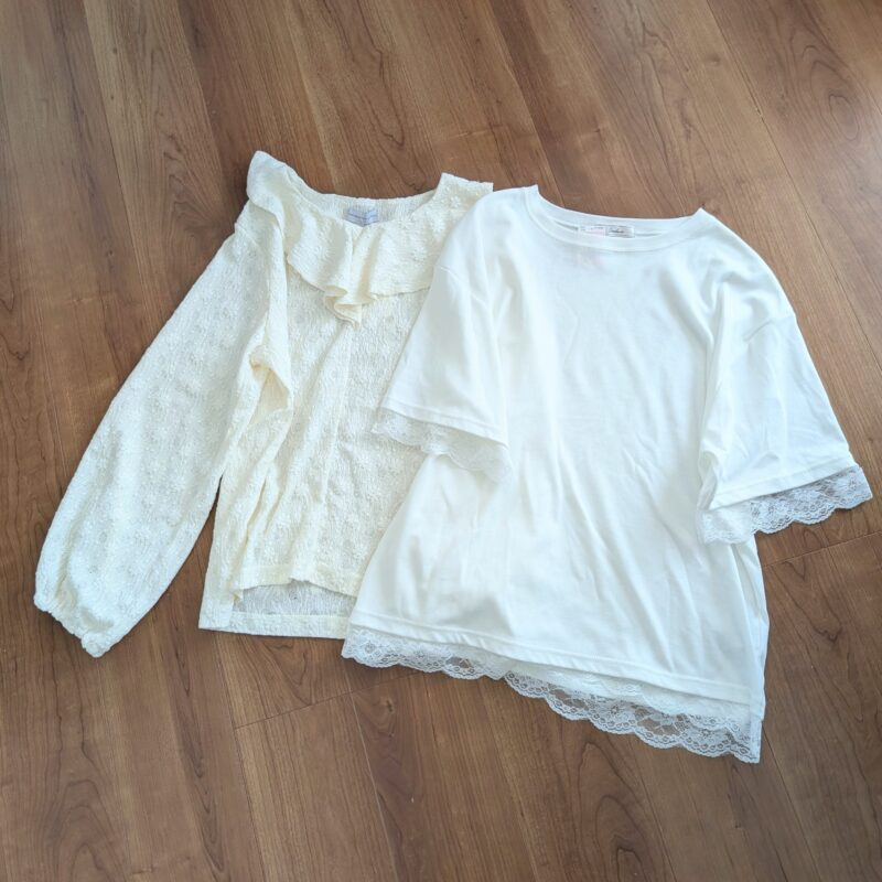 しまむら購入品 season reason トップス レーストリムT