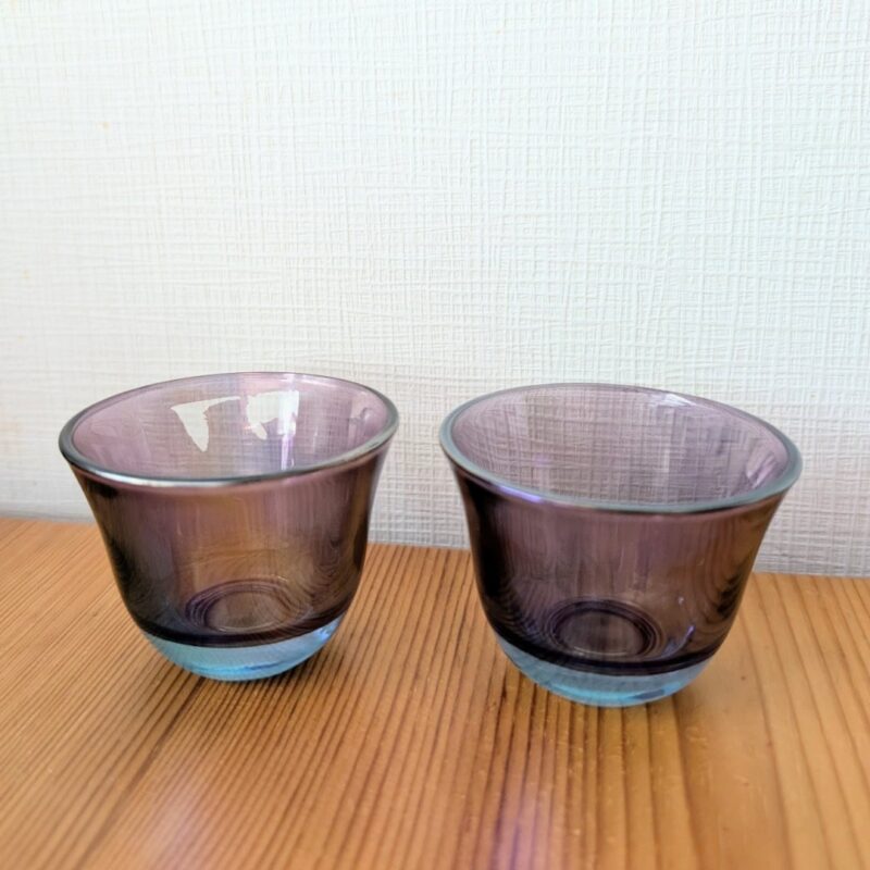 オーロラお猪口2個 セリア購入品