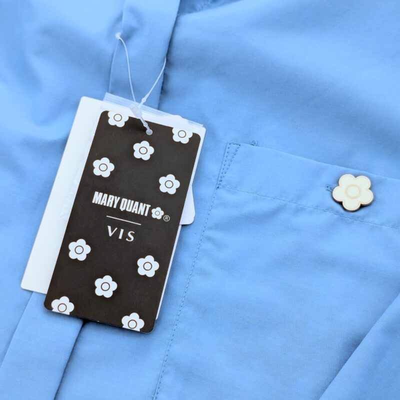 MARY QUANT*VISリボンボウタイサイドプリーツシャツ