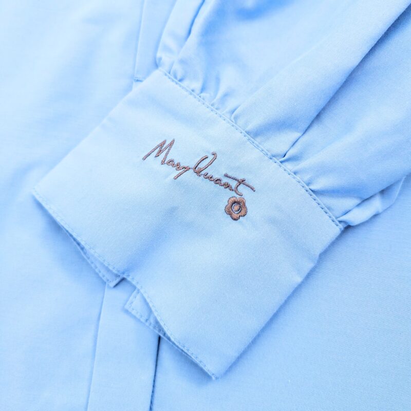 MARY QUANT*VISリボンボウタイサイドプリーツシャツ