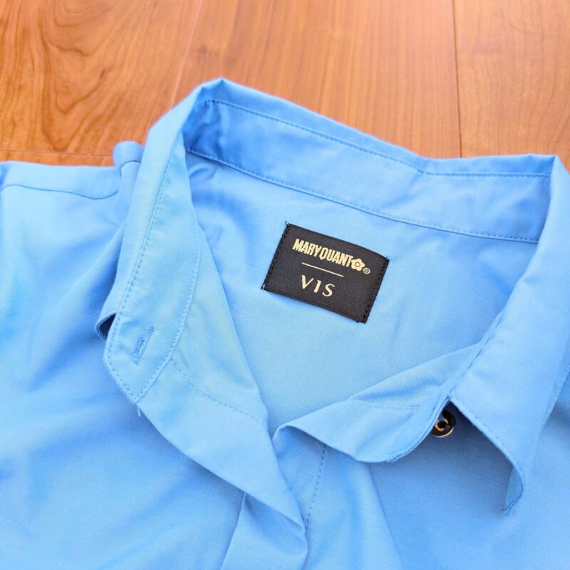 MARY QUANT*VISリボンボウタイサイドプリーツシャツ